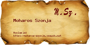 Moharos Szonja névjegykártya